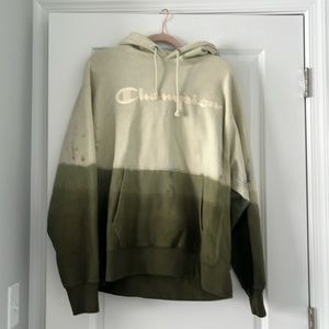 Champion green tie dye hoodie